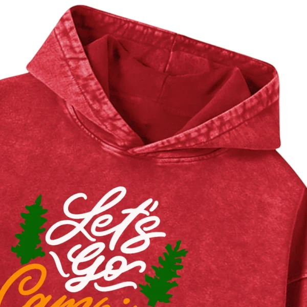 Let’s Go Camping Go Washed Pullover Hoodie Gift For Fan