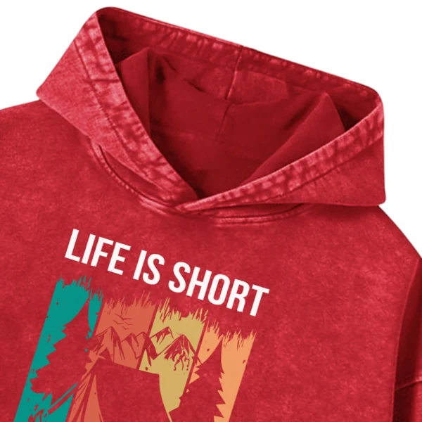 Life Is Short Camp OftenWashed Pullover Hoodie Gift For Fan