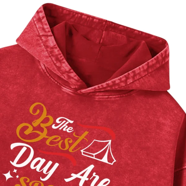 The Best Day Are Spent Camping Washed Pullover Hoodie Gift For Fan