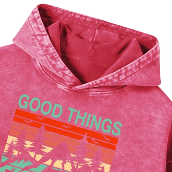 Good Things Come To Those Who Camp Washed Pullover Hoodie Gift For Fan