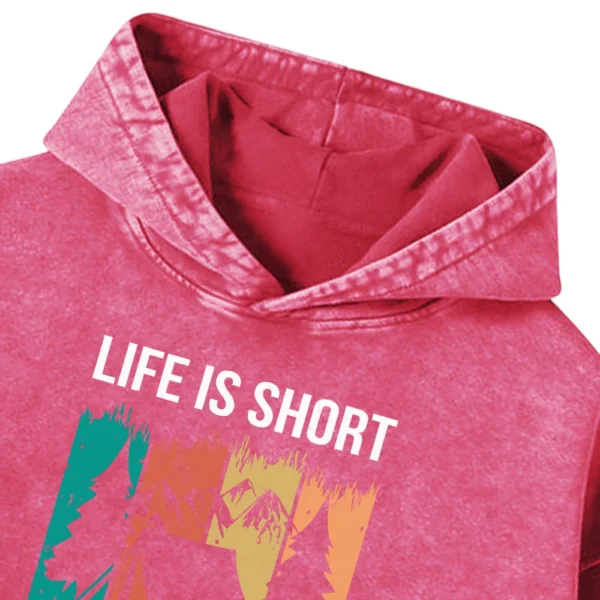 Life Is Short Camp OftenWashed Pullover Hoodie Gift For Fan