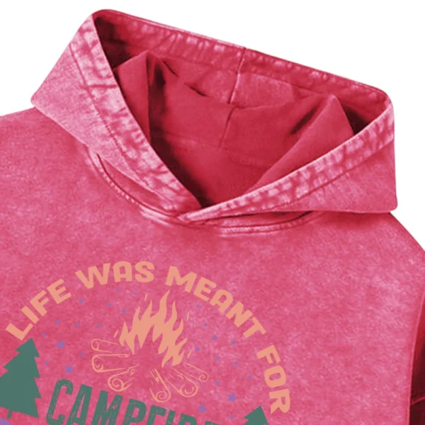 Life Was Meant For Campfire Stories Washed Pullover Hoodie Gift For Fan