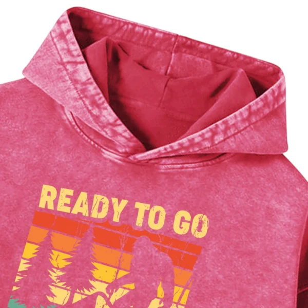 Ready To Go Camping Washed Pullover Hoodie Gift For Fan