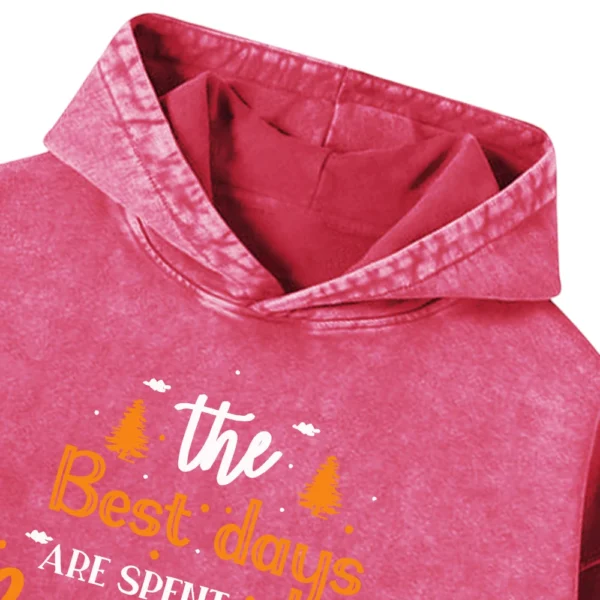 The Best Days Are Spent Camping Washed Pullover Hoodie Gift For Fan
