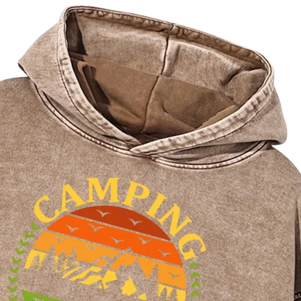 Camping Is Cool Washed Pullover Hoodie Gift For Fan