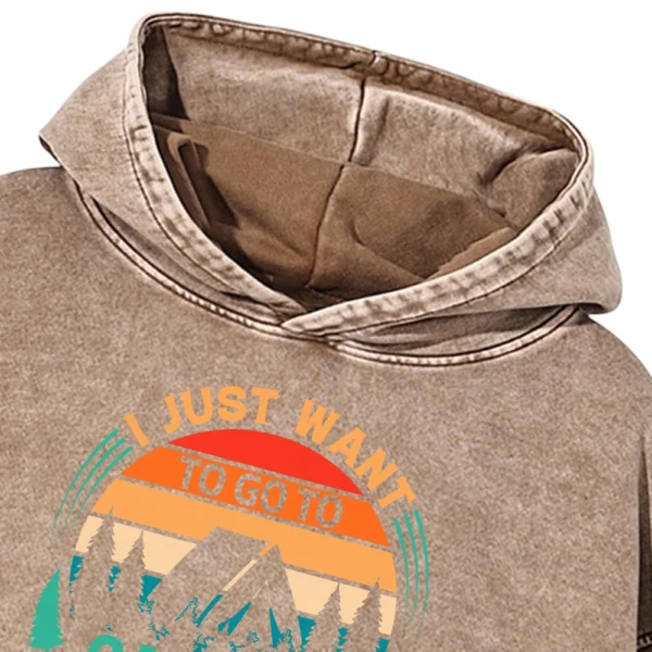 I Just Want Camping And Take Naps Washed Pullover Hoodie Gift For Fan