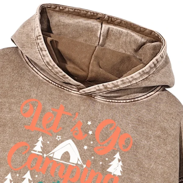 Let’s Go Camping Out There In The Wild Washed Pullover Hoodie Gift For Fan