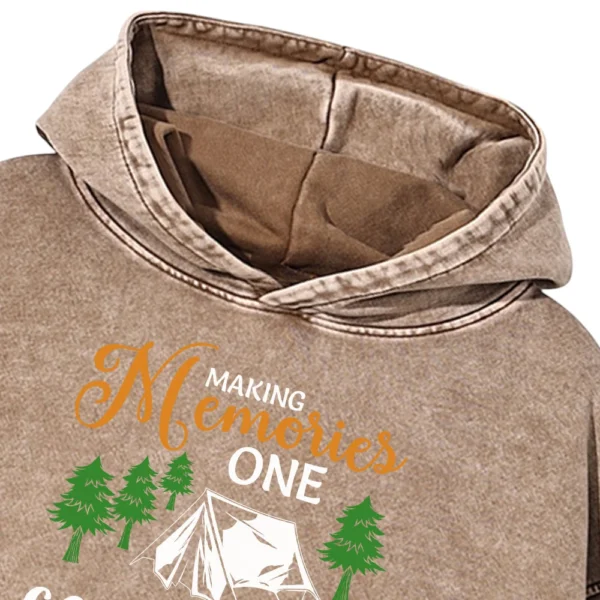 Making Memories One Campsite At A Time Washed Pullover Hoodie Gift For Fan