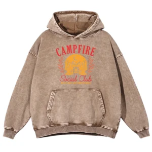 Campfire Social Club Washed Pullover Hoodie Gift For Fan