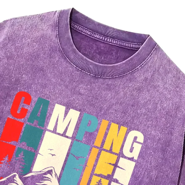 Camping Is My Favourite Season Washed Tshirts Gift For Fan