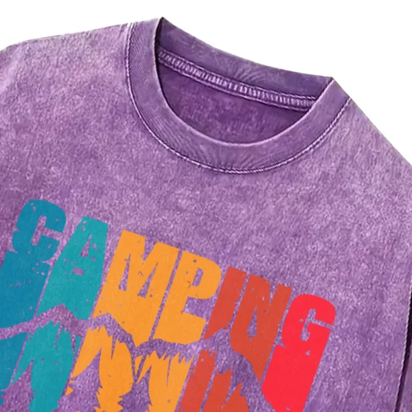 Camping Where Stress Melt Away Washed Tshirts Gift For Fan