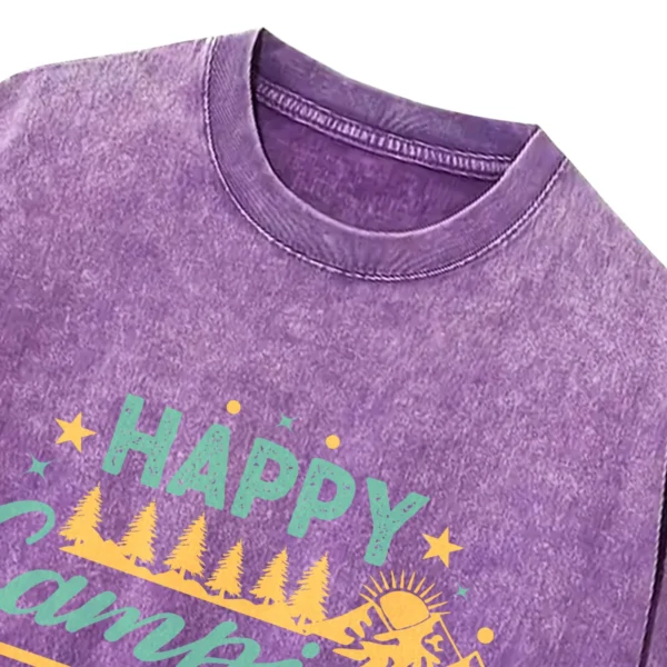 Happy Camping Next Year Washed Tshirts Gift For Fan
