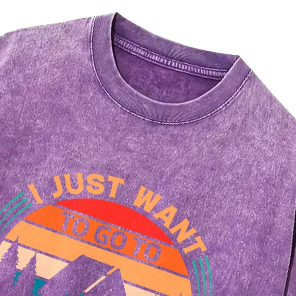 I Just Want Camping And Take Naps Washed Tshirts Gift For Fan