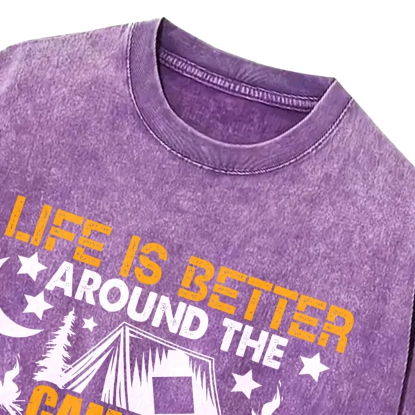 Life Is Better Around The Camfire Washed Tshirts Gift For Fan