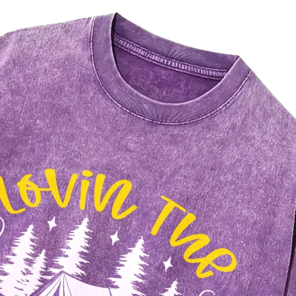 Lovin The Camping Life Washed Tshirts Gift For Fan