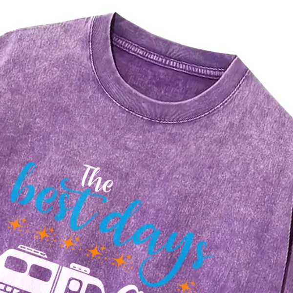 The Best Days Are Spent Camping Washed Tshirts Gift For Fan