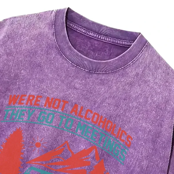 We Go Camping Washed Tshirts Gift For Fan