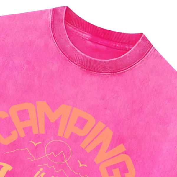Camping Is My Favorite Therapy Washed Tshirts Gift For Fan