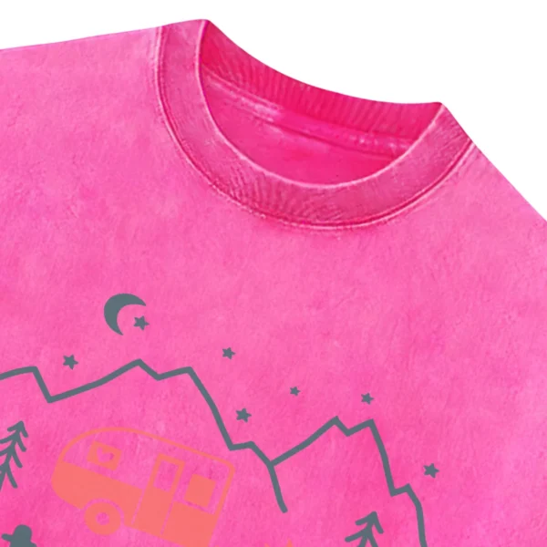 Cutest Little Camper Washed Tshirts Gift For Fan