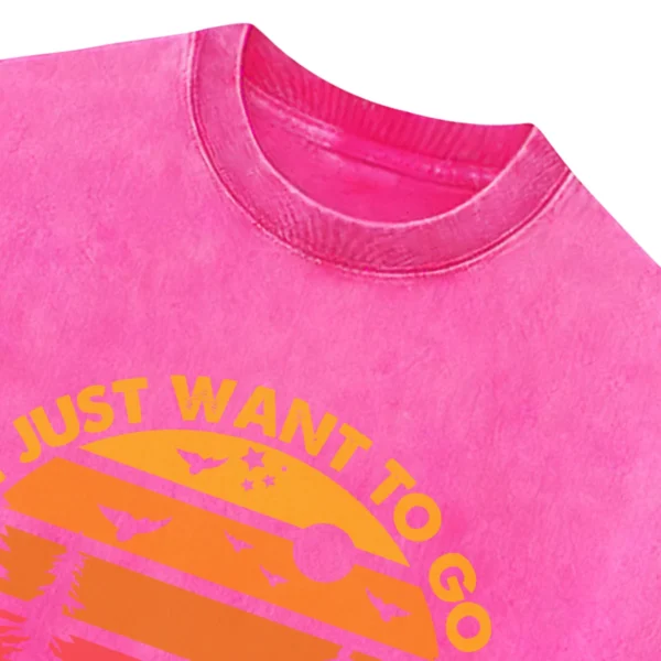 I Just Want To Go Camping And Take Naps Washed Tshirts Gift For Fan