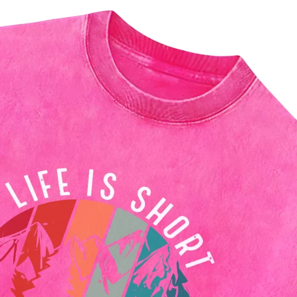 Life Is Short Camp Often Retro Washed Tshirts Gift For Fan