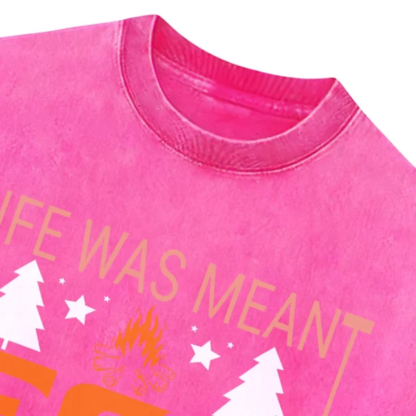 Life Was Meant For Campfire Stories Washed Tshirts Gift For Fan