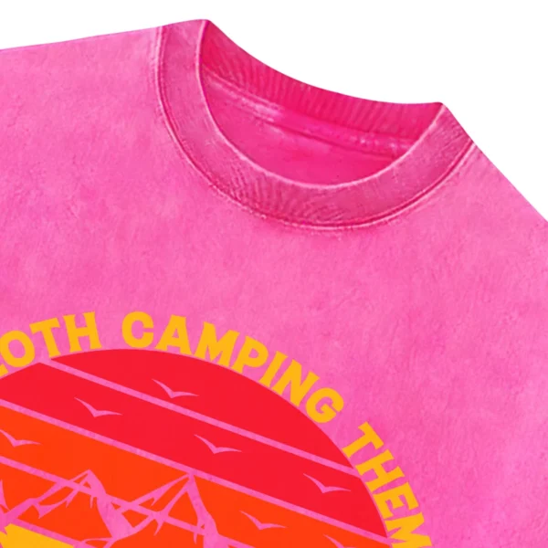 Sloth Camping Them Washed Tshirts Gift For Fan