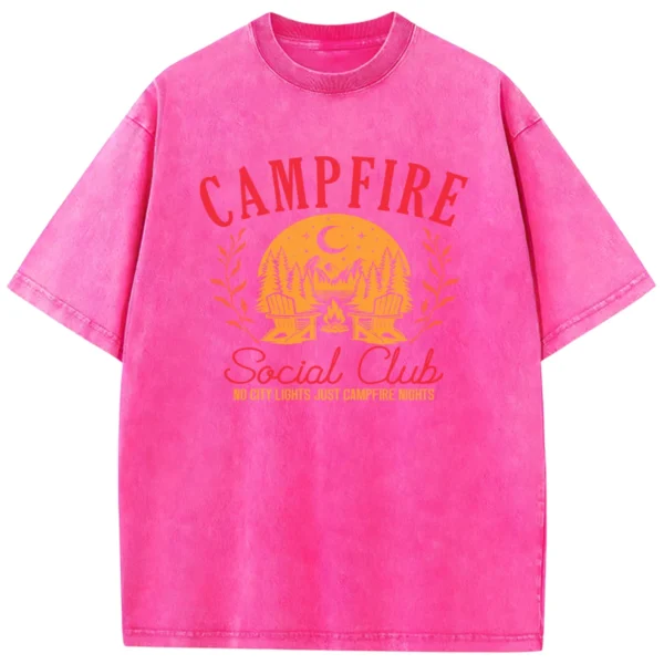 Campfire Social Club Washed Tshirts Gift For Fan