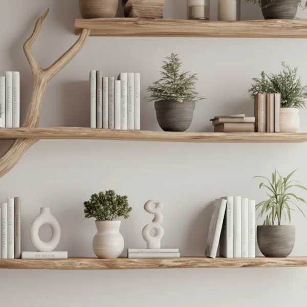 Handcrafted Rustic Tree Bookshelf - Art Handmade Furniture Vintage Office Decor