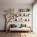 Handcrafted Rustic Tree Bookshelf - Art Handmade Furniture Vintage Office Decor