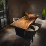 Artisan Handcrafted Live-Edge Dining Table – Solid Kiln-Dried Hardwood