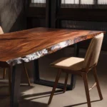 Handcrafted Live-Edge Dining Table – Solid Kiln-Dried Hardwood