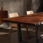 Handcrafted Live-Edge Dining Table – Solid Kiln-Dried Hardwood