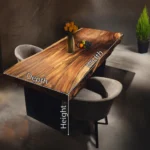 Artisan Handcrafted Live-Edge Dining Table – Solid Kiln-Dried Hardwood