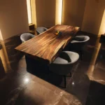 Artisan Handcrafted Live-Edge Dining Table – Solid Kiln-Dried Hardwood