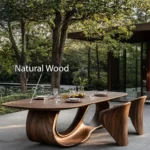 Artisan Sculptural Infinity - Handcrafted Solid Wood Dining Masterpiece