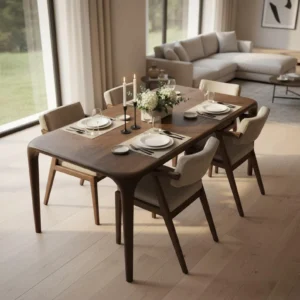 Artisan Sculptural Walnut Dining Table - A Timeless Legacy of Nature