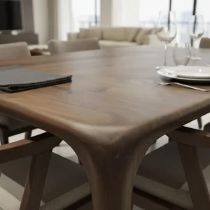 Artisan Sculptural Walnut Dining Table – A Timeless Legacy of Nature2