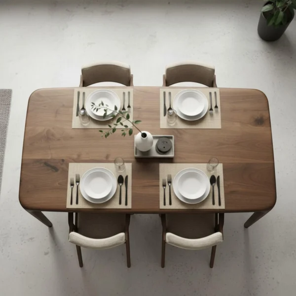 Artisan Sculptural Walnut Dining Table - A Timeless Legacy of Nature