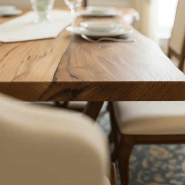 Artisanal European Walnut Live-Edge Dining Table