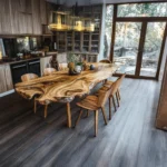 Handcrafted Live-Edge Solid Wood Dining Table