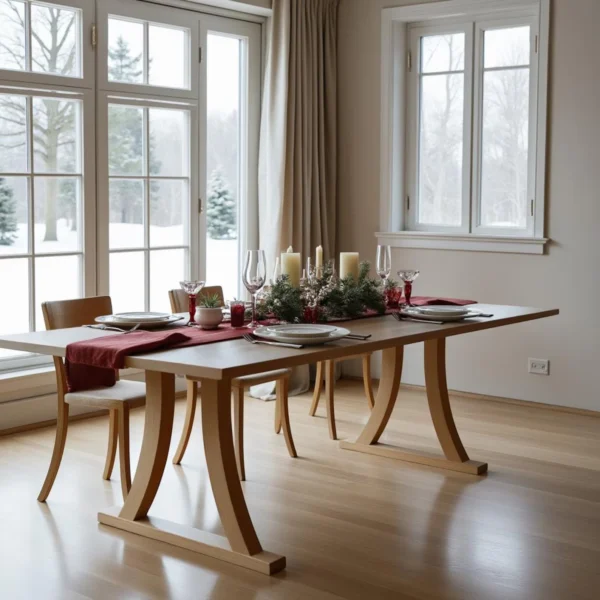 Handcrafted Modern Heirloom in Solid White Oak & Walnut