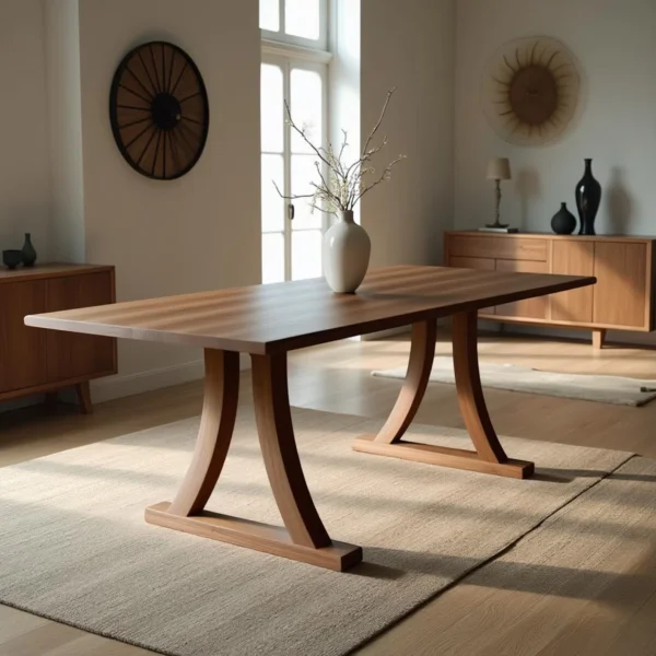 Handcrafted Modern Heirloom in Solid White Oak & Walnut