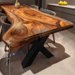 Handcrafted Solid Wood Live-Edge Dining Masterpiece