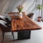 Handcrafted Solid Wood Live-Edge Dining Table