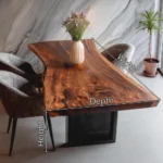 Handcrafted Solid Wood Live-Edge Dining Table