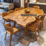 Heirloom Artistry - Handcrafted Solid Wood Live-Edge Dining Masterpiece