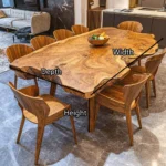 Heirloom Artistry - Handcrafted Solid Wood Live-Edge Dining Masterpiece