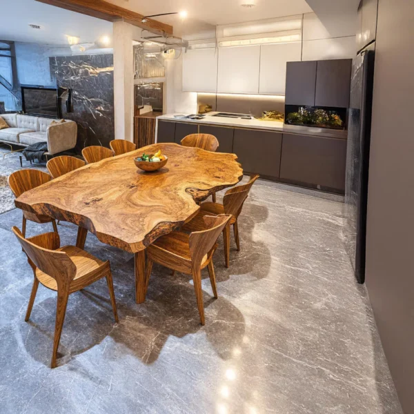 Heirloom Artistry - Handcrafted Solid Wood Live-Edge Dining Masterpiece