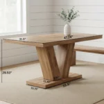 The Artisan Solid Wood V-Pedestal Dining Table